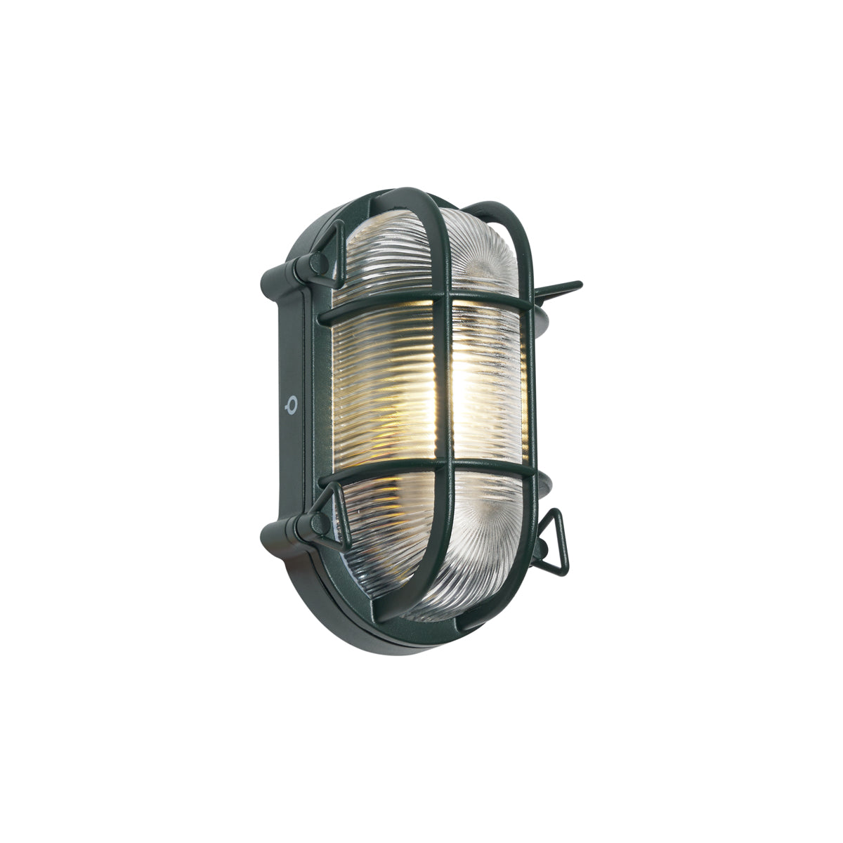 QAZQA Buiten wand- en plafondlamp donker groen ovaal IP44 - Noutica
