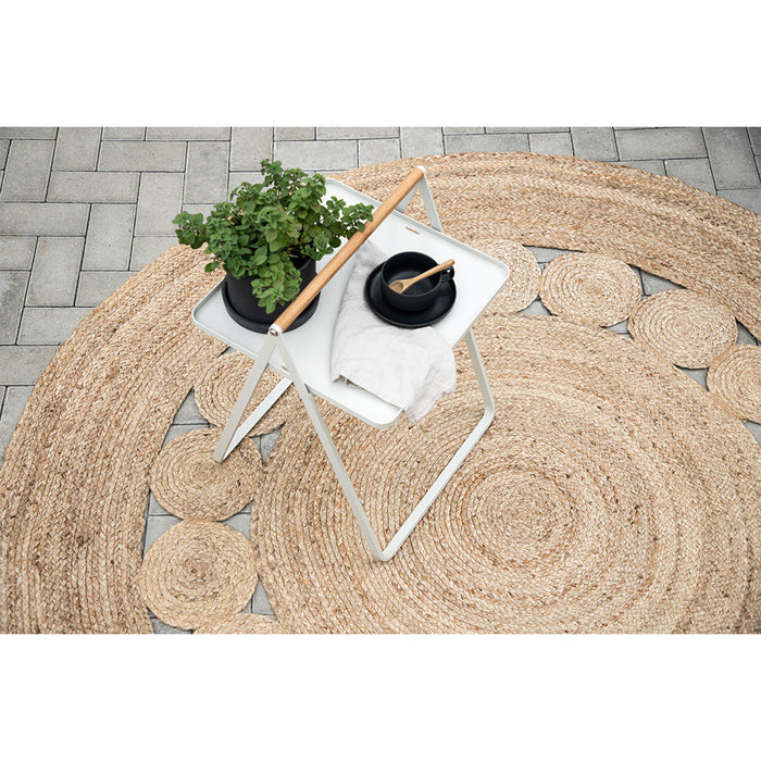 Hioshop Elis vloerkleed Ø200cm naturel.