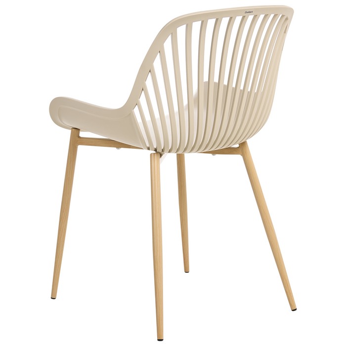 Beliani-KLEVE-Set van 4 eetkamerstoelen-Beige-Synthetisch materiaal