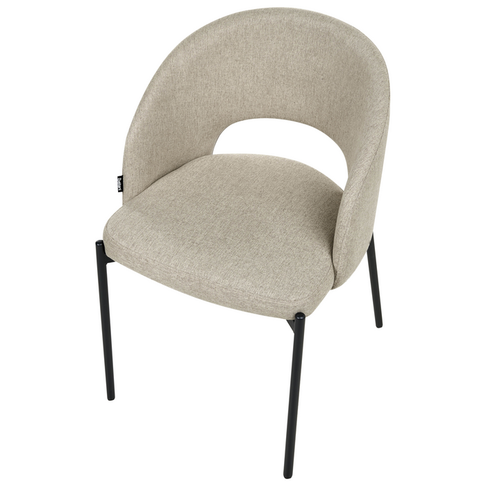 Beliani - PENNY - Eetkamerstoel set van 2 - Zandbeige - Stof