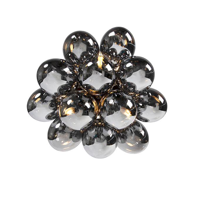 QAZQA Smart plafondlamp zwart met smoke glas 3-lichts incl. 3 Wifi G9