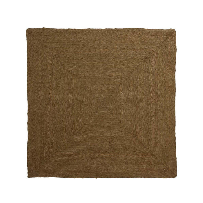 Boho&me Jute vloerkleed vierkant - Pure olijfgroen - 250x250 cm