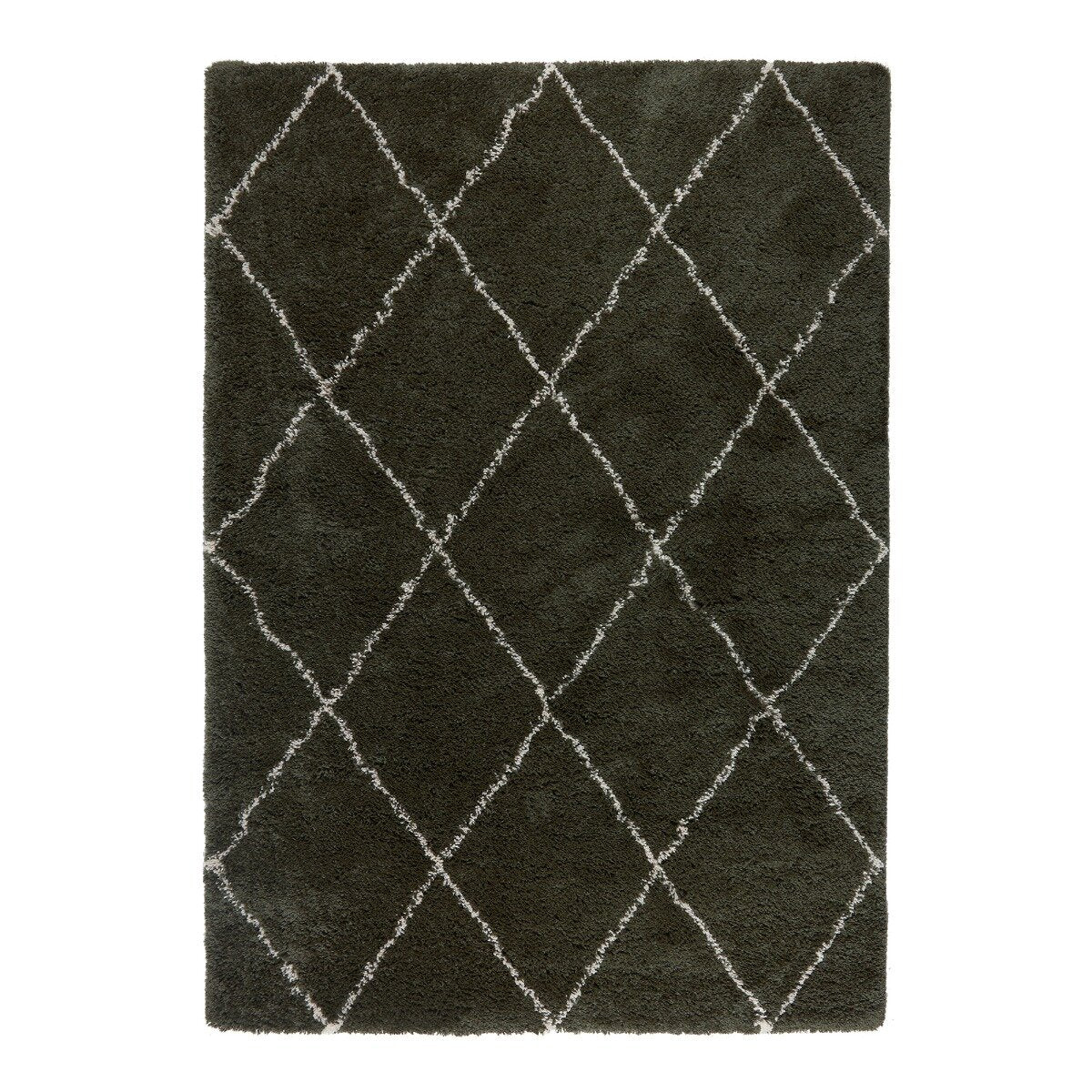 Interieur05 Vloerkleed Berber Kriskros Groen|Wit 160x230cm