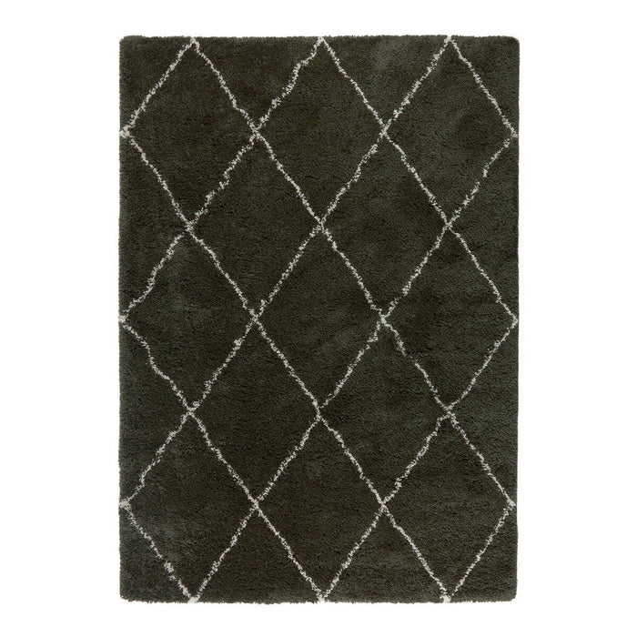 Interieur05 Vloerkleed Berber Kriskros Groen|Wit 160x230cm