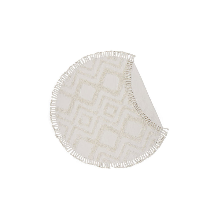 Hioshop Hilma vloerkleed Ø200cm wit.