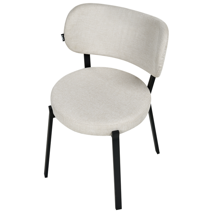 Beliani - BRONTE - Eetkamerstoel set van 2 - Lichtbeige - Polyester
