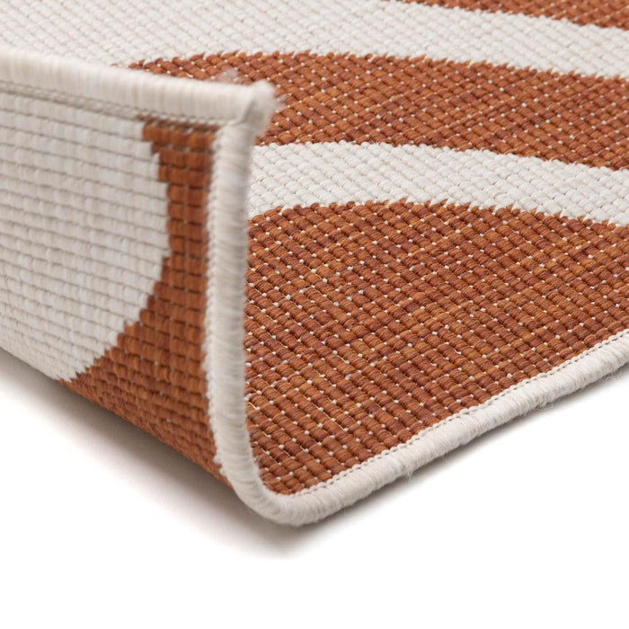 Interieur05 Buitenkleed Swirl Rechthoek - Roest - Dubbelzijdig