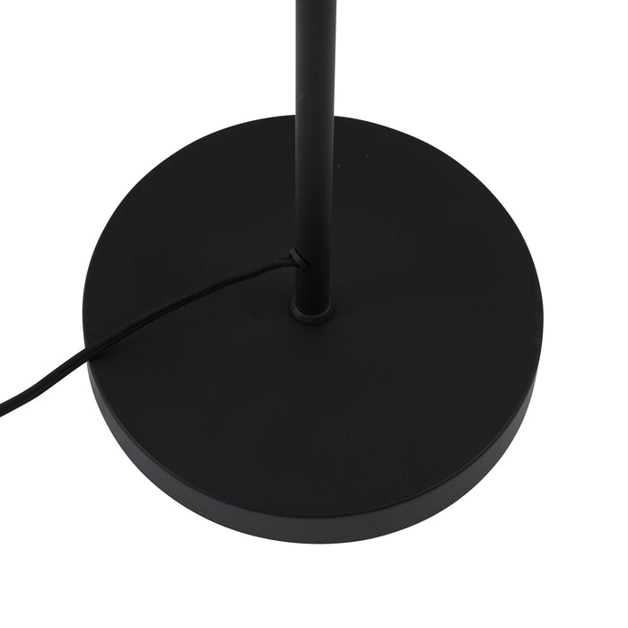 QAZQA Retro vloerlamp zwart met brons glas - Bizle