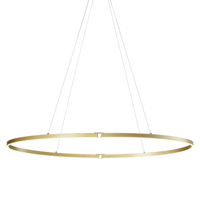 QAZQA Design hanglamp messing 120cm incl. LED 3-staps dimbaar -