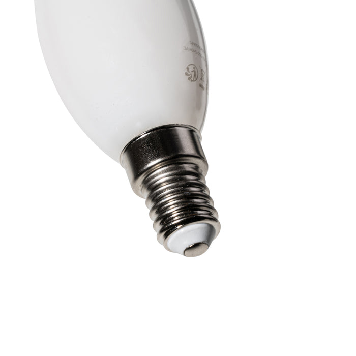 LUEDD E14 dimbare LED lamp BXS35 opaal 4W 450 lm 2700K
