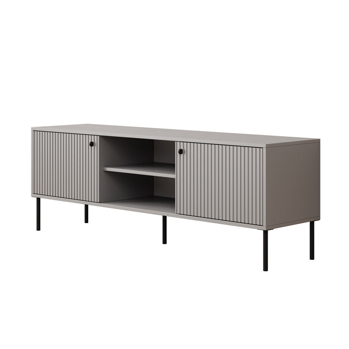 Meubella - TV-Meubel Ilux - Grijs - 158 cm