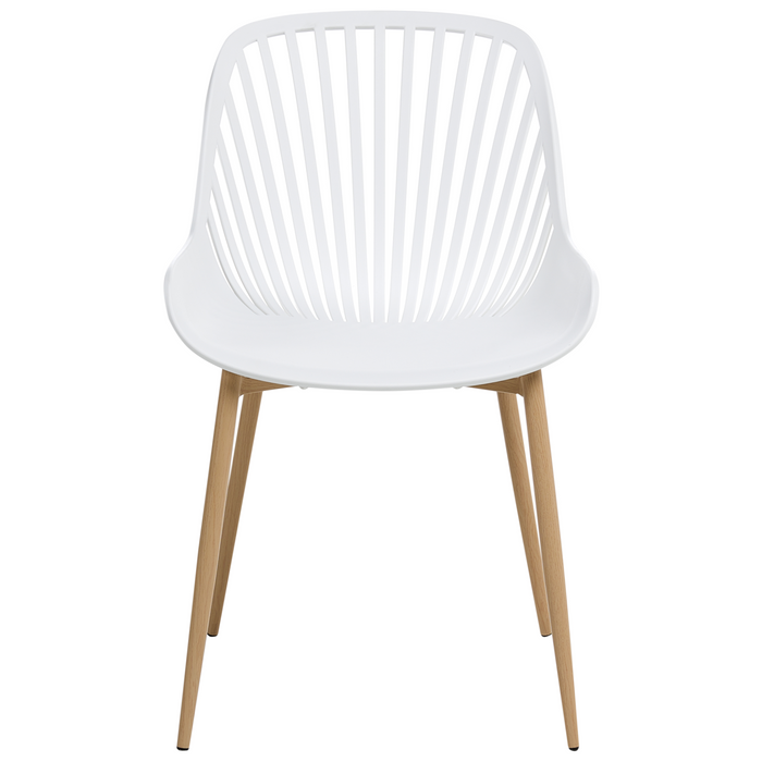 Beliani-KLEVE-Set van 4 eetkamerstoelen-Wit-Synthetisch materiaal