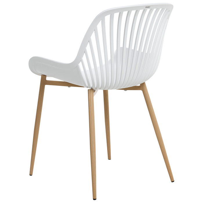 Beliani-KLEVE-Set van 4 eetkamerstoelen-Wit-Synthetisch materiaal