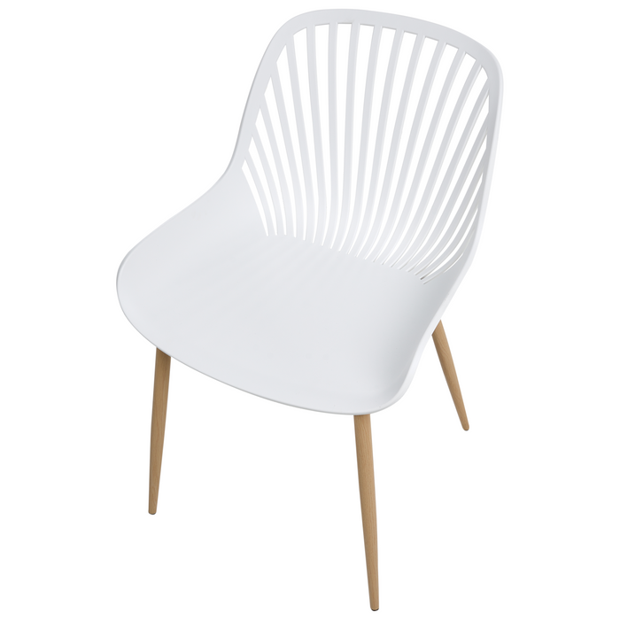 Beliani-KLEVE-Set van 4 eetkamerstoelen-Wit-Synthetisch materiaal