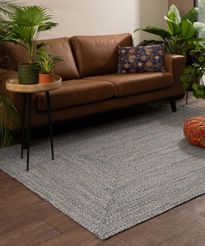 Boho&me Vloerkleed katoen - Joy blauw - 240x340 cm