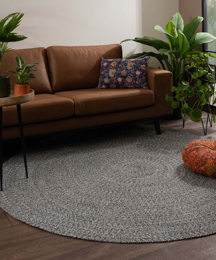 Boho&me Rond vloerkleed katoen - Joy blauw - 250 cm