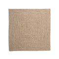 Boho&me Vloerkleed katoen vierkant - Joy beige|wit - 120x120 cm