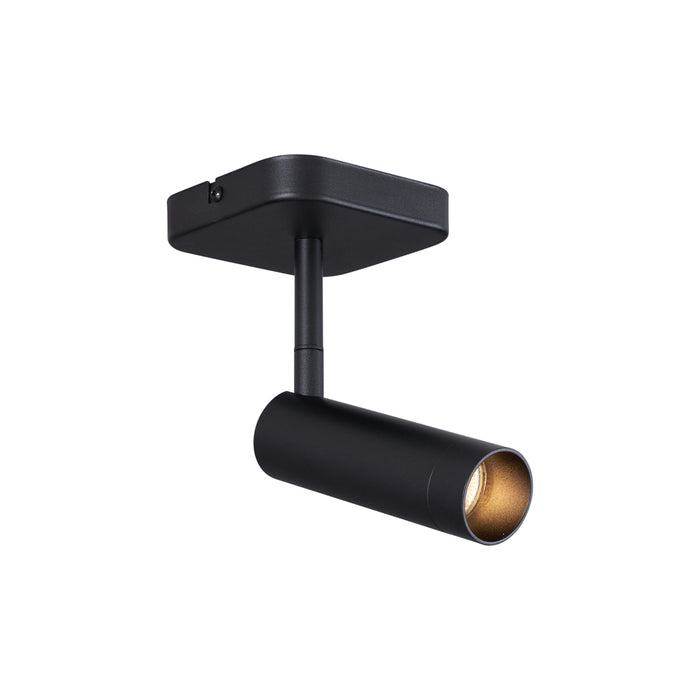 QAZQA Moderne plafondspot zwart rond GU10 35mm draai- en kantelbaar -