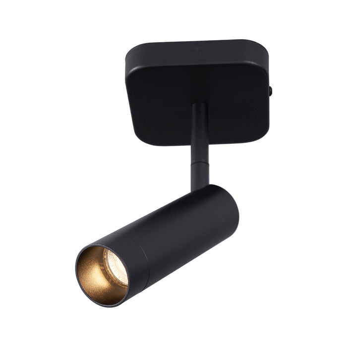 QAZQA Moderne plafondspot zwart rond GU10 35mm draai- en kantelbaar -