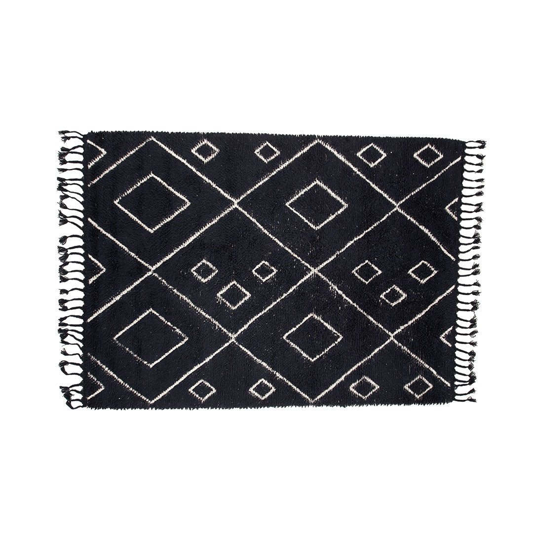 Hioshop David vloerkleed 350x252cm zwart.