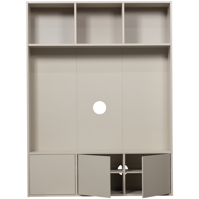 WOOOD Meggy Tv Opbergkast - Grenen hout - Dust|Grijs - 215x160x40