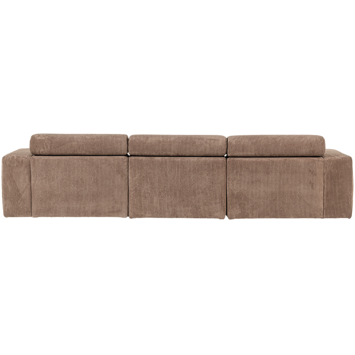 WOOOD Novi Chaise Longue Bank Rechts - Ribstof - Taupe