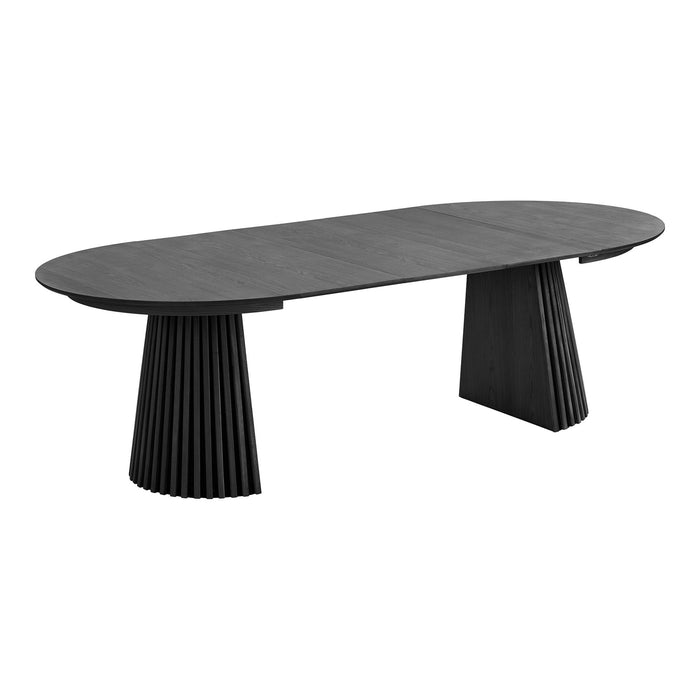 House Nordic Osaka Zwart Eiken Eettafel Uitschuifbaar Ø120 - 240 cm