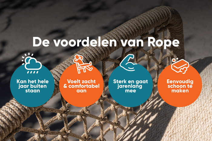 VDG Durban|Rhodos stoel-bank loungeset - 5-delig