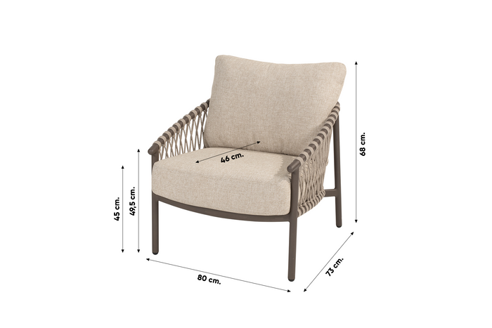 4-Seasons Allora loungestoel - terre