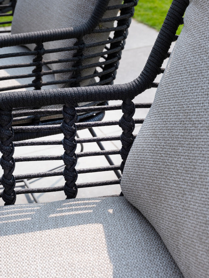 4-Seasons Fabrice tuinstoel - Antraciet (1 stuk)