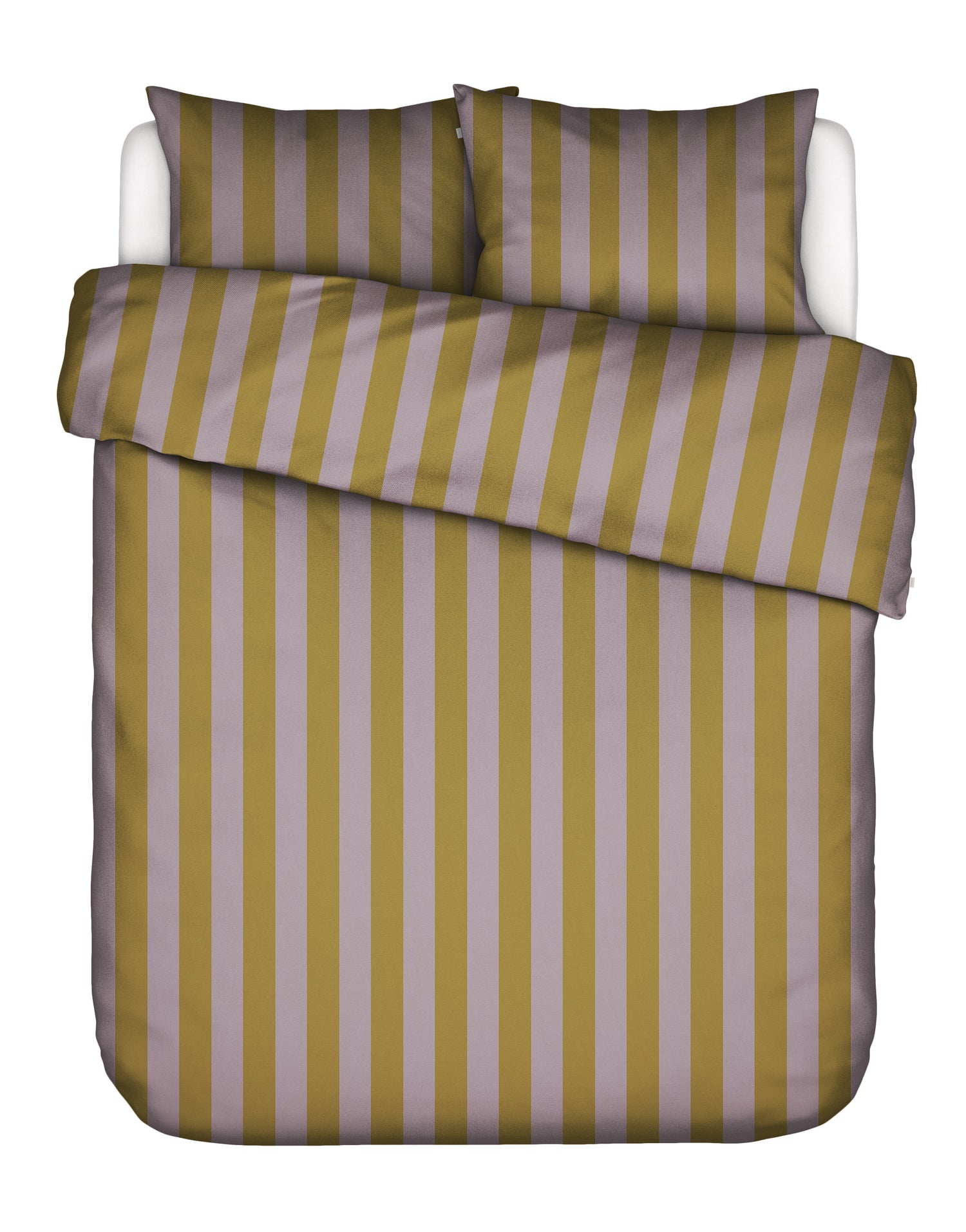 Essenza Minte Stripe Dekbedovertrek 200 x 200|220 cm - Purple|Olive