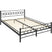 tectake® Metalen bed met lattenbodem in modern ontwerp - Zwart
