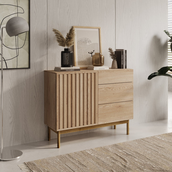 Meubella - Dressoir Storm - Eiken - 106 cm - Met lades