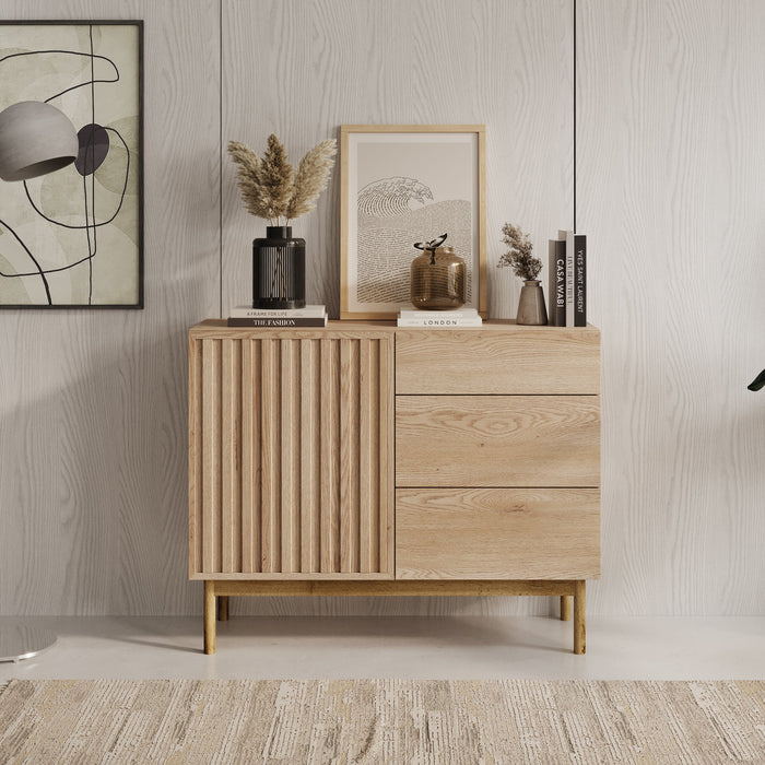 Meubella - Dressoir Storm - Eiken - 106 cm - Met lades