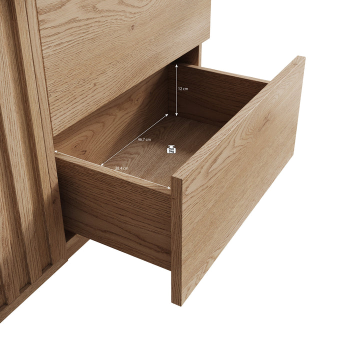 Meubella - Dressoir Storm - Eiken - 106 cm - Met lades