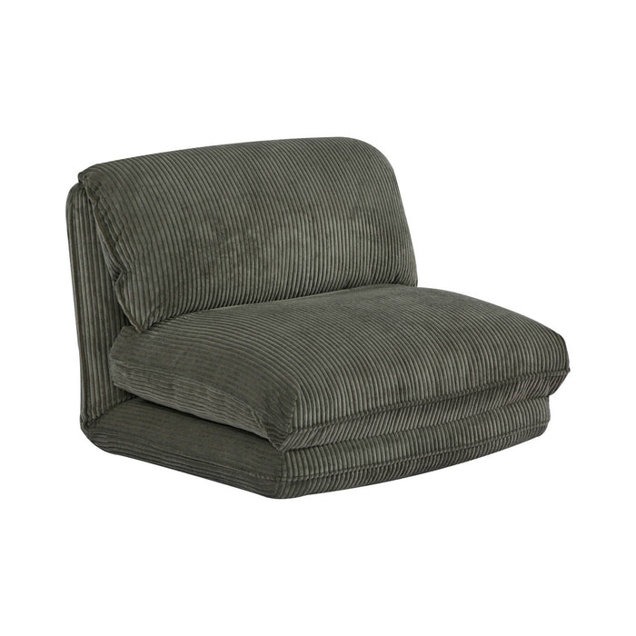 sweeek - Slaapfauteuil omvormbaar ribfluweel dikke rib 1 persoons Cosy
