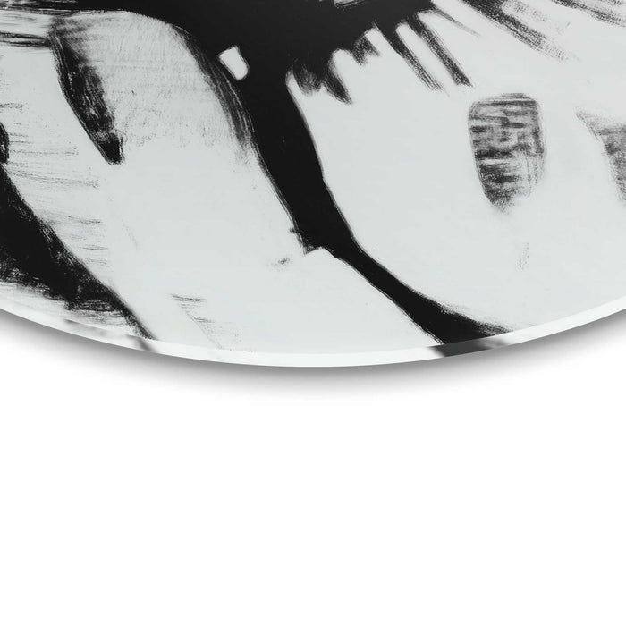 Reinders - Smokey Eye - Glasschilderij Ø 50 cm - Zwart-Wit