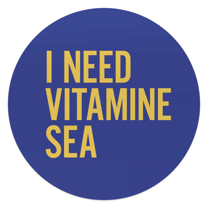 Reinders - Vitamin Sea - Glasschilderij Ø 50 cm - Blauw