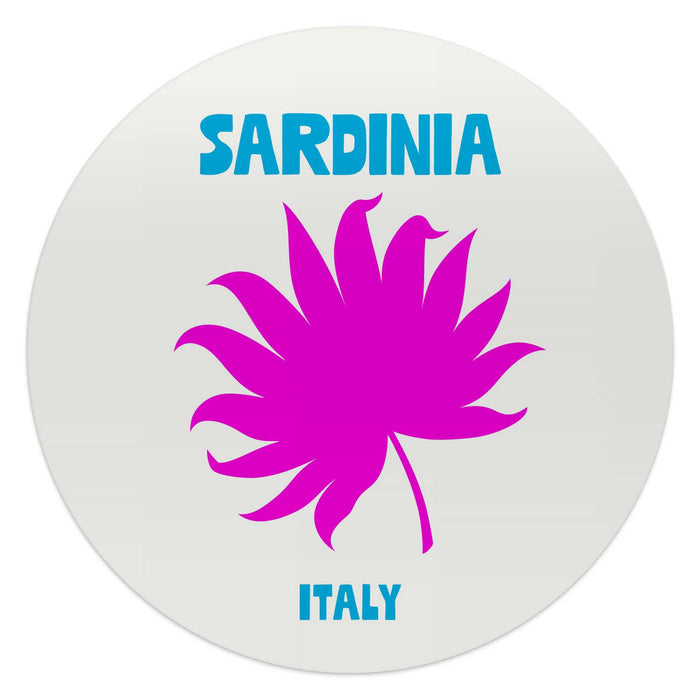 Reinders - Sardinië - Glasschilderij Ø 50 cm - Roze