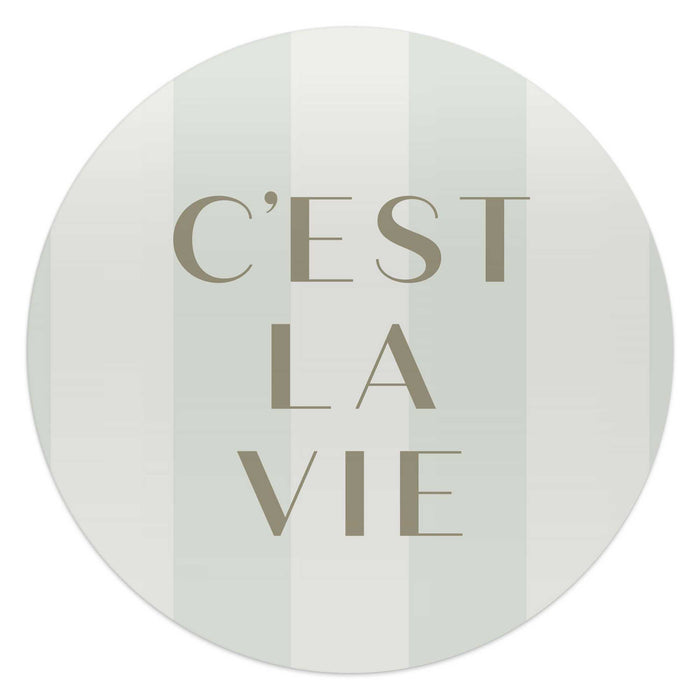 Reinders - C'est la vie - Glasschilderij Ø 50 cm - Beige