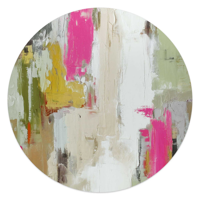 Reinders - Abstracte harmonie - Glasschilderij Ø 50 cm - Bont