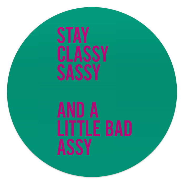 Reinders - Classy and sassy - Glasschilderij Ø 50 cm - Groen