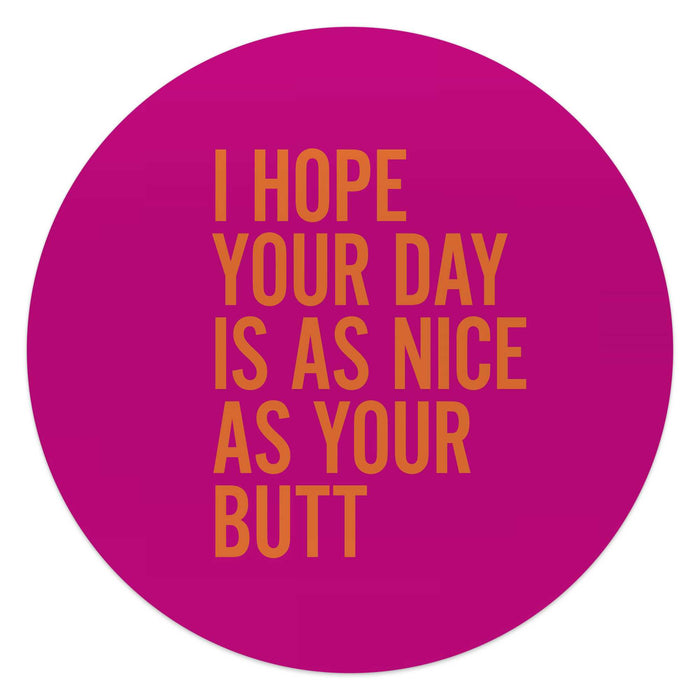 Reinders - Have a nice day - Glasschilderij Ø 50 cm - Roze