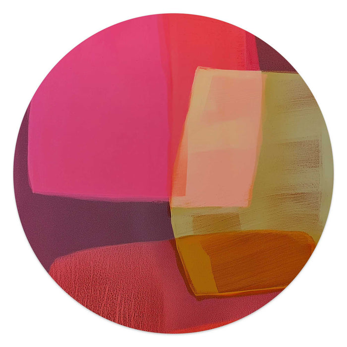 Reinders - Roze tinten II - Glasschilderij Ø 50 cm - Roze