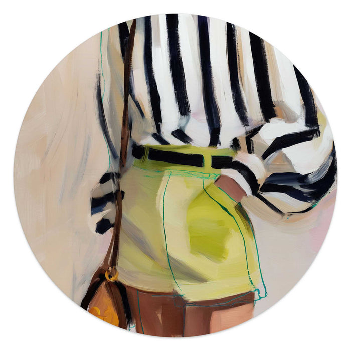 Reinders - Zomerse outfit - Glasschilderij Ø 50 cm - Groen