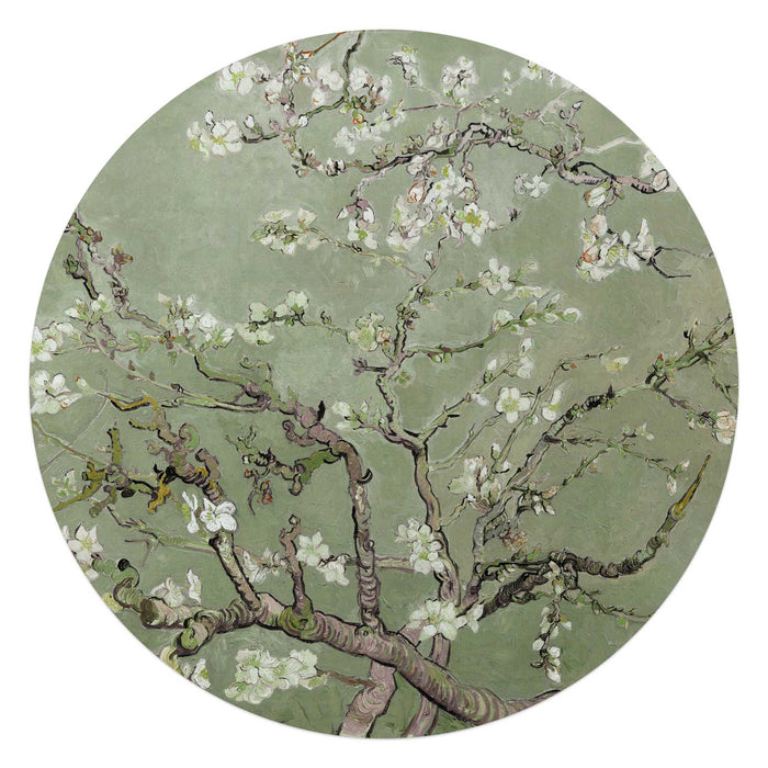 Reinders - Van Gogh - Amandelbloesem - Glasschilderij Ø 70 cm - Groen