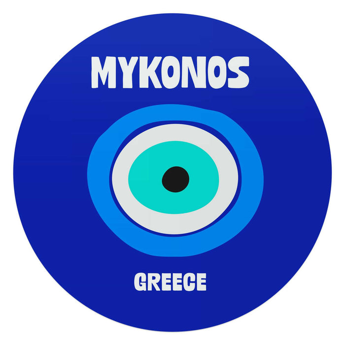 Reinders - Mykonos - Glasschilderij Ø 70 cm - Blauw