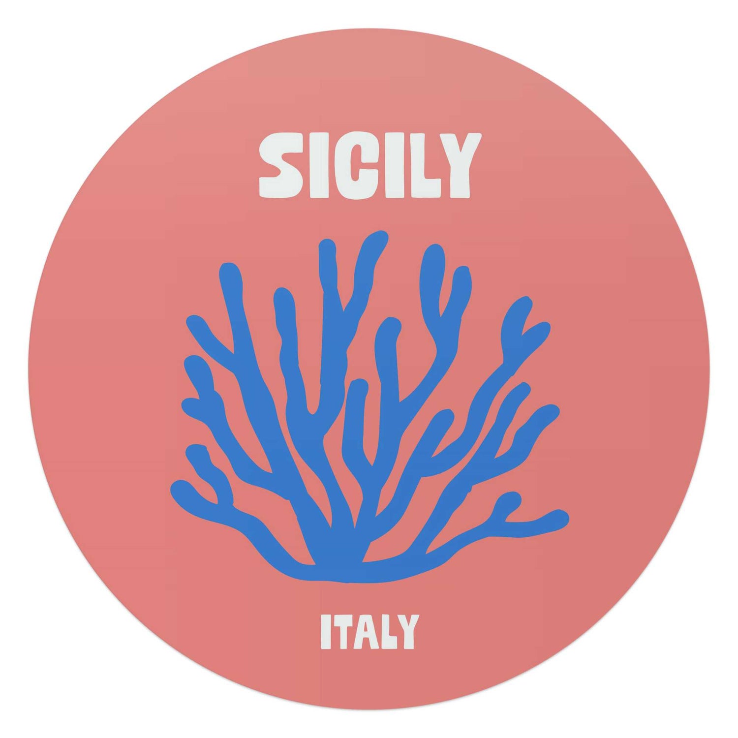 Reinders - Sicilië - Glasschilderij Ø 70 cm - Roze