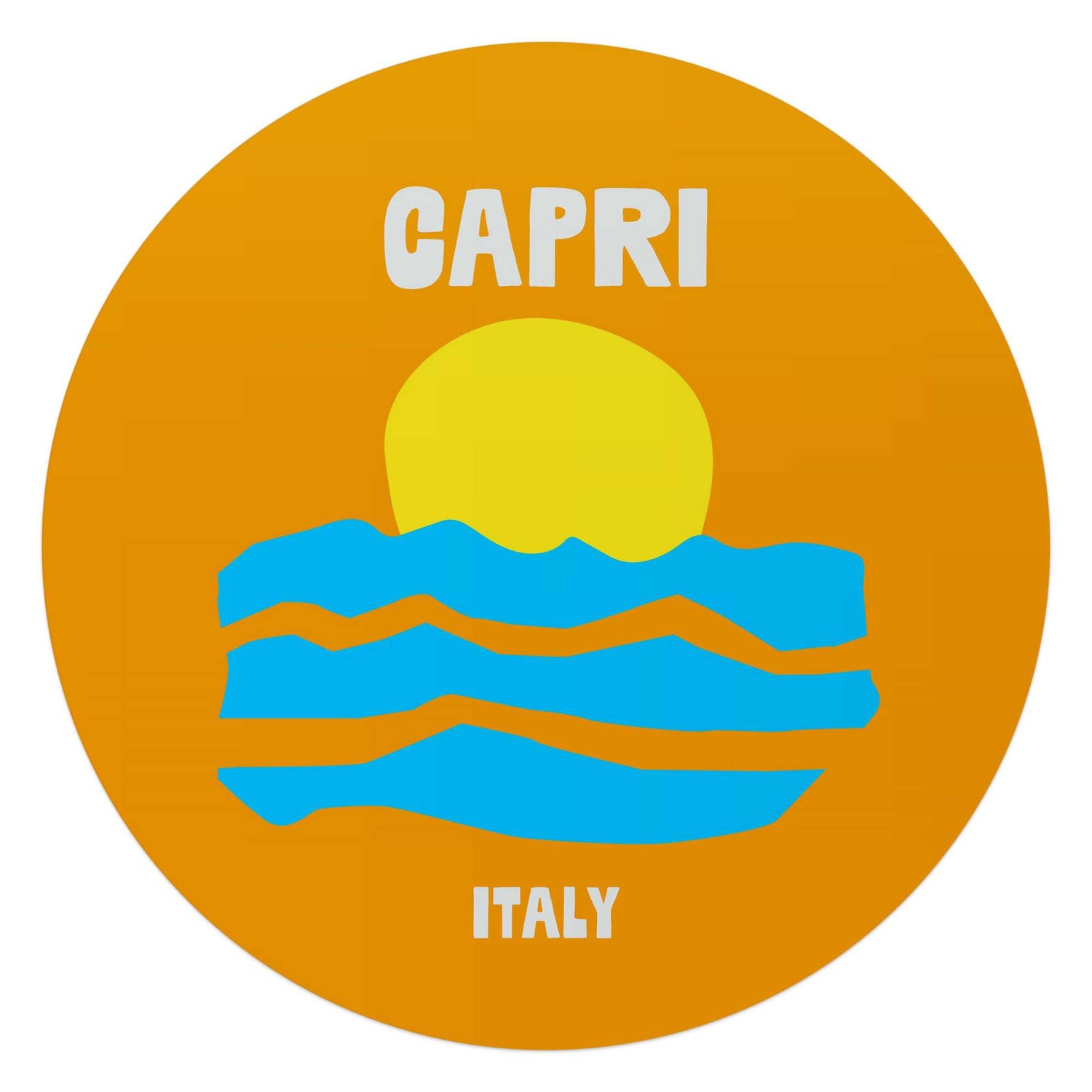 Reinders - Capri - Glasschilderij Ø 70 cm - Oranje