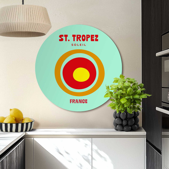 Reinders - Saint Tropez - Glasschilderij Ø 70 cm - Groen